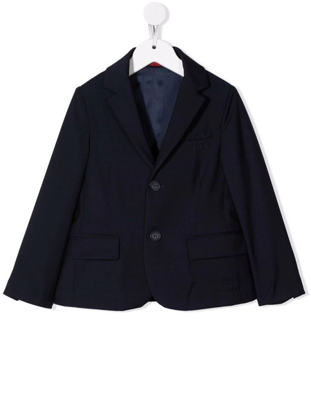  Fay Kids Single-breasted Wool Blazer - Blue 