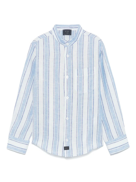  Fay Kids Striped Shirt - Blue 