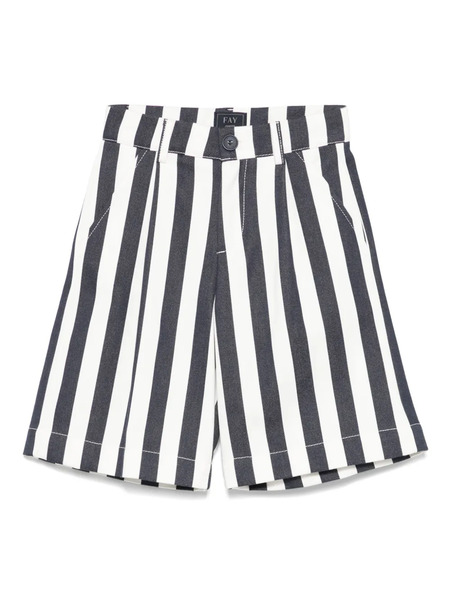  Fay Kids Striped Shorts - Blue 