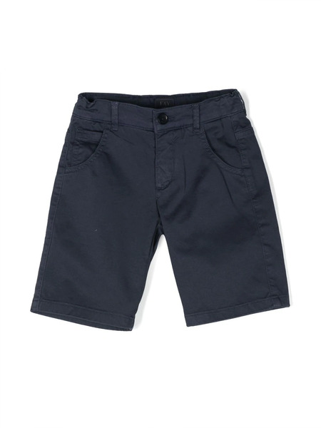  Fay Kids Tailored Cotton Shorts - Blue 