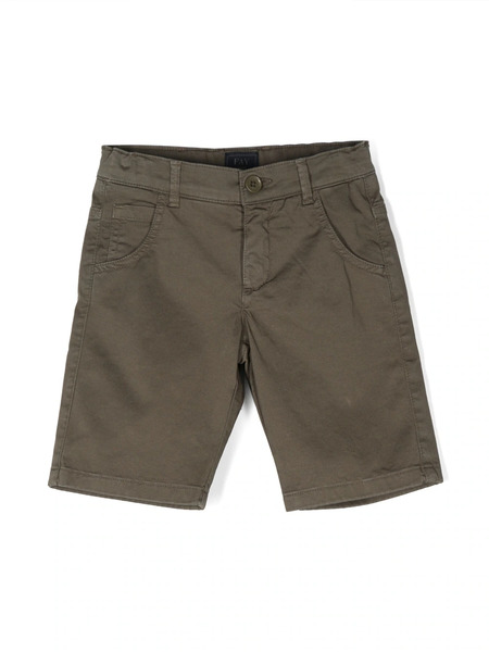  Fay Kids Tailored Cotton Shorts - Green 