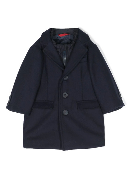  Fay Kids Virgin-wool Blend Layered Coat - Blue 