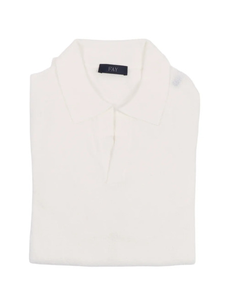  Fay Knitted Polo Shirt - Neutrals 
