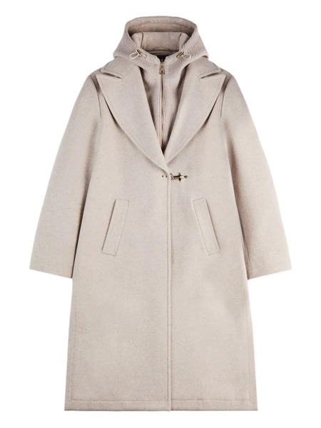  Fay Layered Hooded Coat - Neutrals 