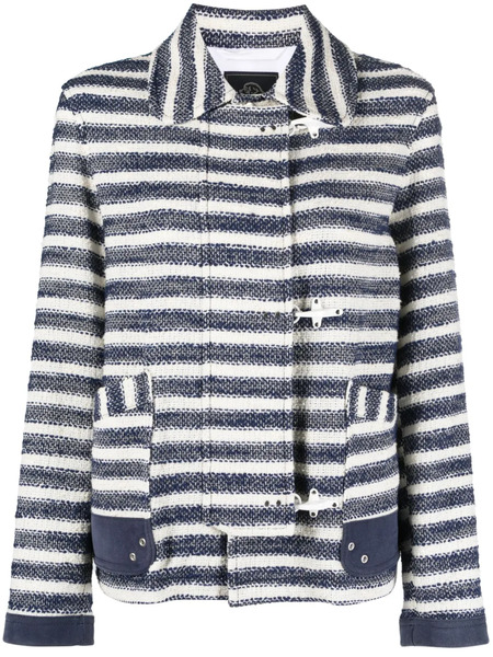  Fay Lobster-claw Bouclé Tweed Jacket - Blue 