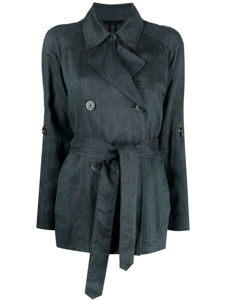  Fay Lobster-claw Double-breasted Coat - Blue 
