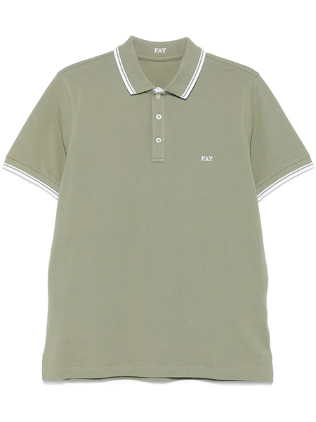  Fay Logo-embroidered Polo Shirt - Green 