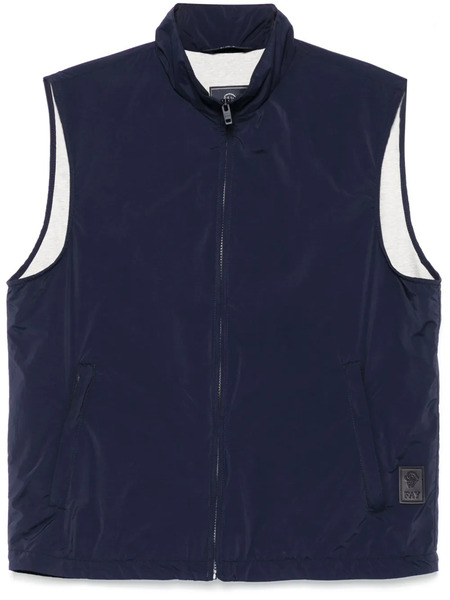  Fay Logo-patch Gilet - Blue 