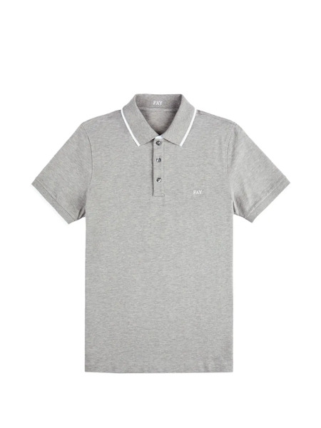  Fay Logo Polo Shirt - Grey 