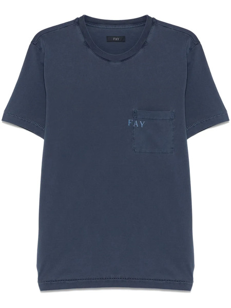  Fay Logo-print T-shirt - Blue 