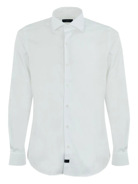  Fay Long-sleeve Point-collar Shirt - White 