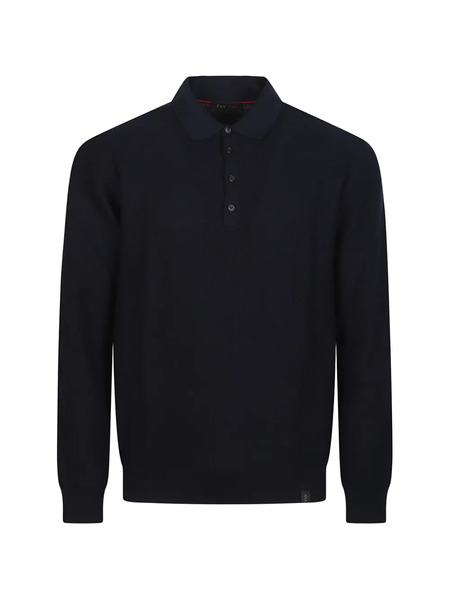 Fay Long-sleeves Polo Shirt - Blue 