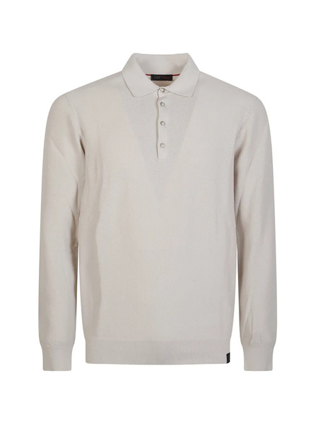  Fay Long-sleeves Polo Shirt - Neutrals 