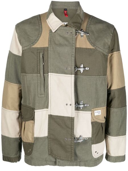  Fay Patchwork Shirt Jacket - Green 