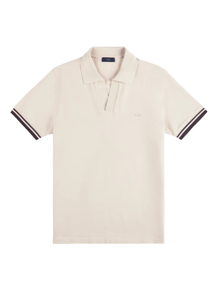  Fay Piquet Striped T-shirt - Neutrals 