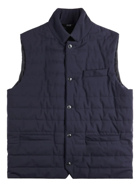  Fay Pockets Padded Gillet - Blue 
