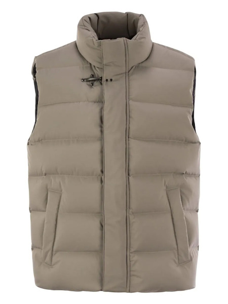  Fay Quilted Gilet - Brown 