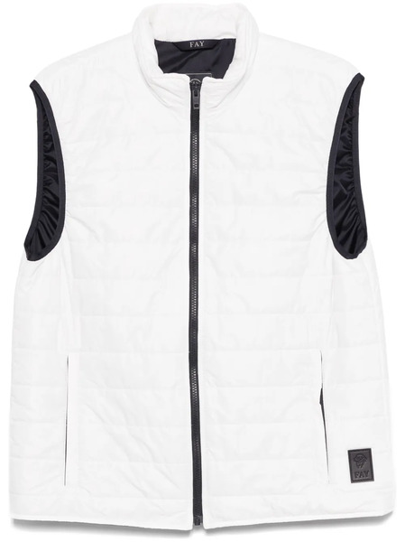  Fay Quilted Gilet - White 