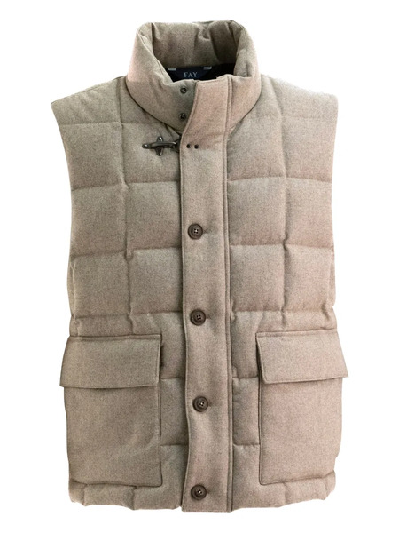  Fay Quilted-pattern Gilet - Neutrals 