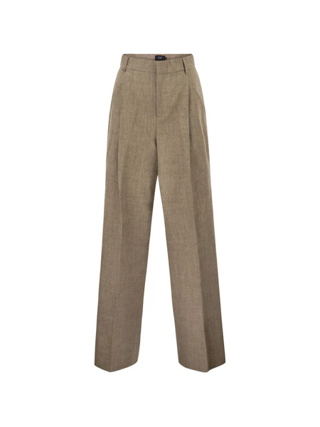  Fay Regular-fit Pleated Trousers - Neutrals 