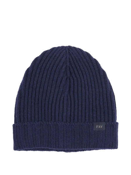  Fay Ribbed Wool Hat - Blue 