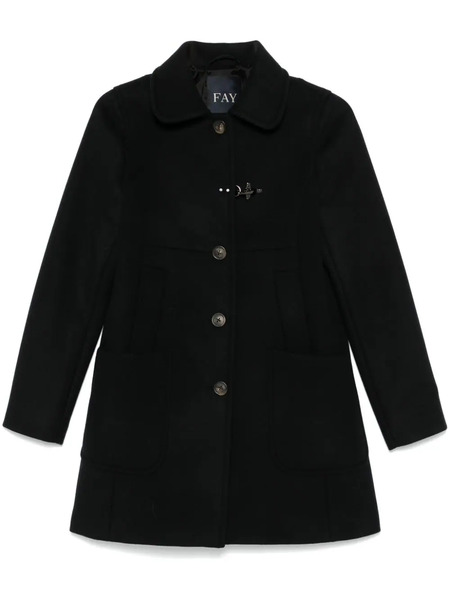  Fay Single-breasted Coat - Black 