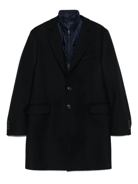  Fay Single-breasted Layered Coat - Blue 