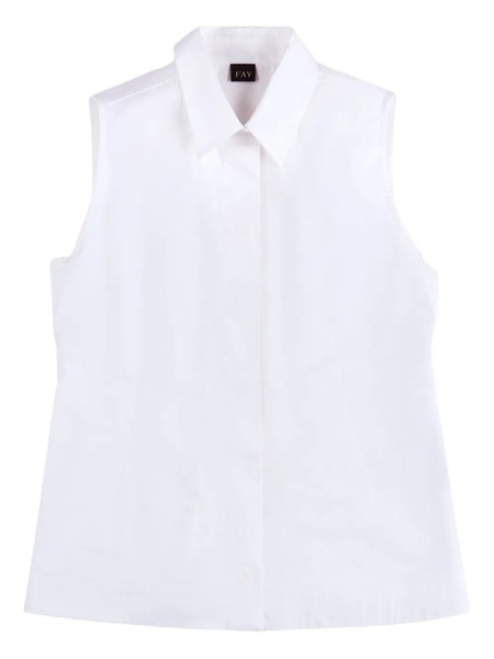  Fay Sleeveless Shirt - White 