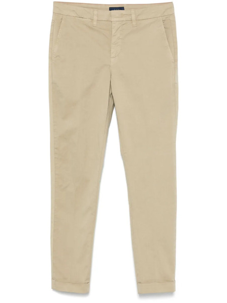  Fay Slim-cut Gabardine Trousers - Neutrals 