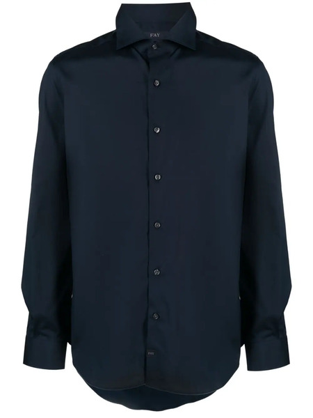  Fay Spread-collar Button-up Shirt - Blue 