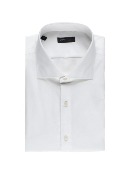  Fay Travel Button Shirt - White 