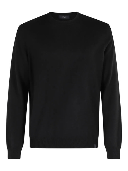  Fay Virgin Wool Sweater - Black 