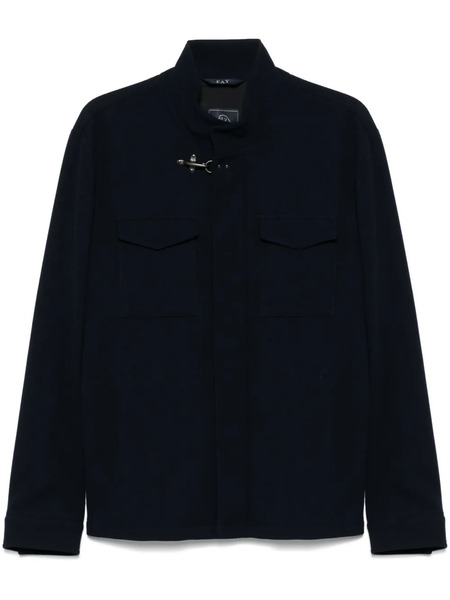  Fay Waffle-knit Jacket - Blue 