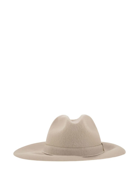  Fay Wide-brim Logo-plaque Hat - Neutrals 