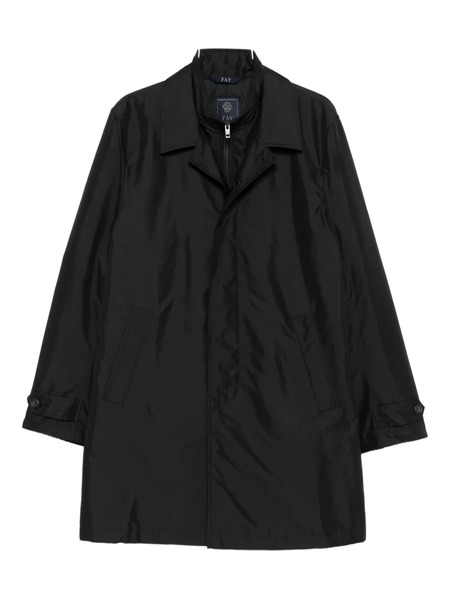  Fay Zip-front Button-cuff Coat - Axxb999 Black 