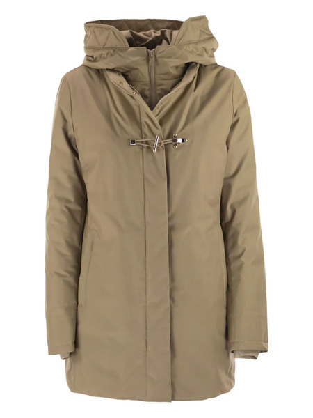  Fay Zip-up Hooded Parka - Neutrals 