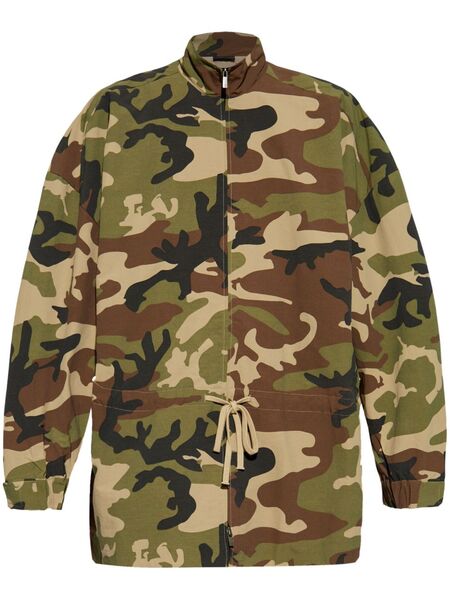  Fear Of God Essentials Camouflage-print Jacket - Green 