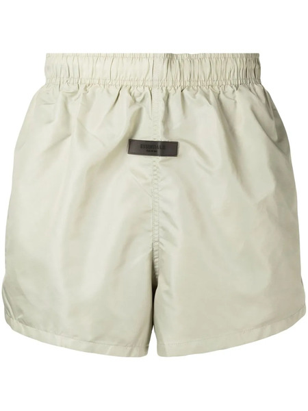  Fear Of God Essentials Essentials Logo-patch Shorts - Green 
