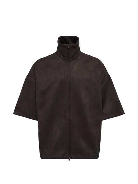  Fear Of God Essentials High-neck Short-sleeve Jacket - Brown 