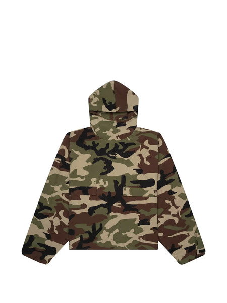  Fear Of God Essentials Hooded Camouflage Jacket - Green 