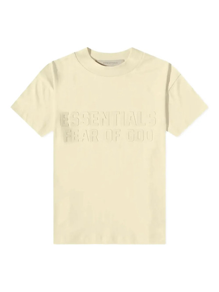  Fear Of God Essentials Kids Embossed T-shirt - Yellow 