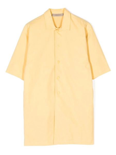  Fear Of God Essentials Kids Logo-embossed Buttoned Shirt Jacket - Yellow 