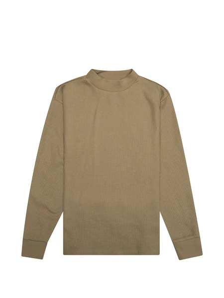  Fear Of God Essentials Kids Mockn-eck Waffle-knit Sweater - Neutrals 