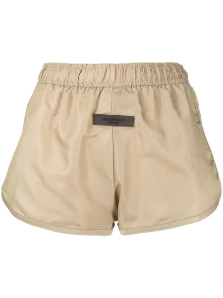  Fear Of God Essentials Logo-patch Track Shorts - Green 
