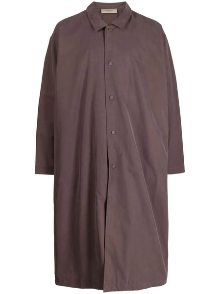  Fear Of God Essentials Twill-weave Single-breasted Coat - Brown 