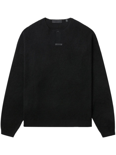  Fear Of God Essentials Waffle-knit Jumper - Black 