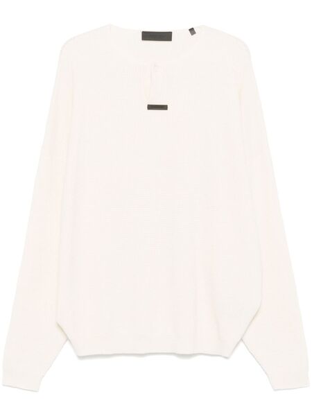  Fear Of God Essentials Waffle-knit Sweater - Neutrals 