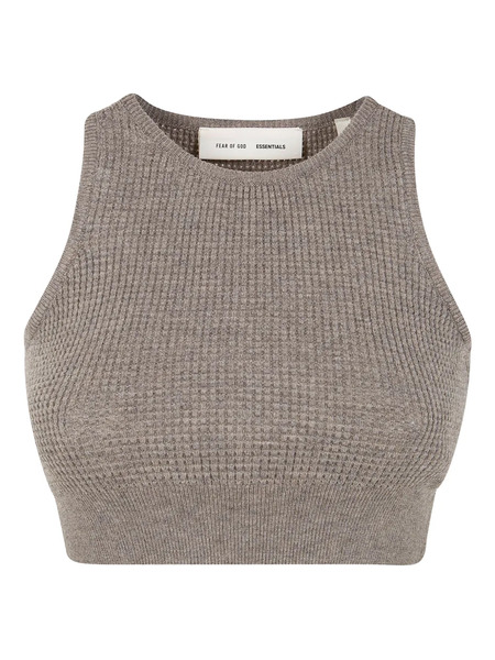  Fear Of God Essentials Waffle-knit Top - Neutrals 