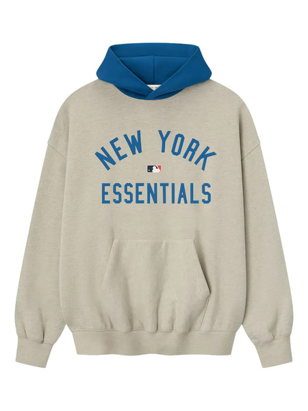  Fear Of God Essentials X Mlb Mets Graphic Hoodie - Grey 