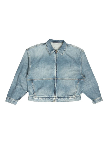  Fear Of God Essentials Zip-front Denim Jacket - Blue 